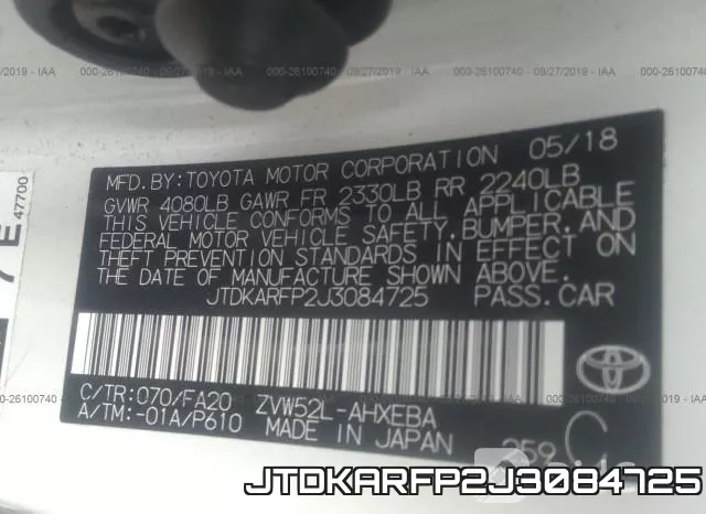 JTDKARFP2J3084725 фото 10