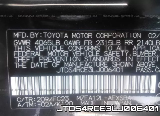 JTDS4RCE3LJ006401 фото 10