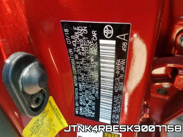JTNK4RBE5K3007758 фото 2