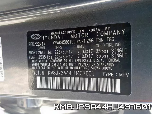 KM8J23A44HU437601 фото 2