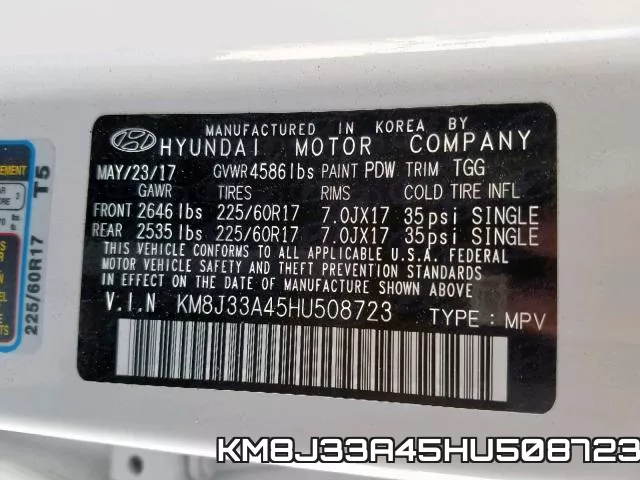 KM8J33A45HU508723 фото 2
