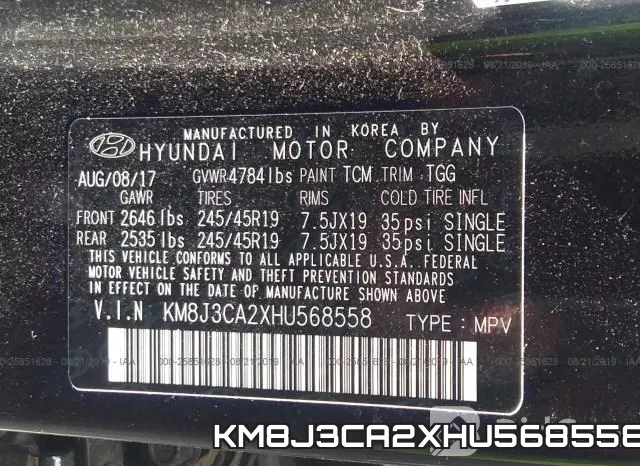 KM8J3CA2XHU568558 фото 10