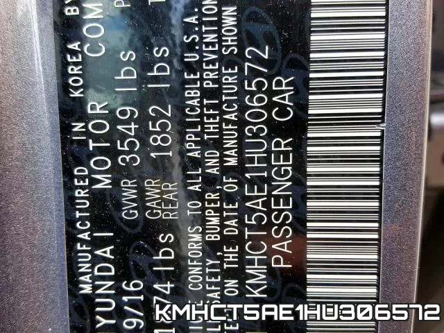 KMHCT5AE1HU306572 фото 2