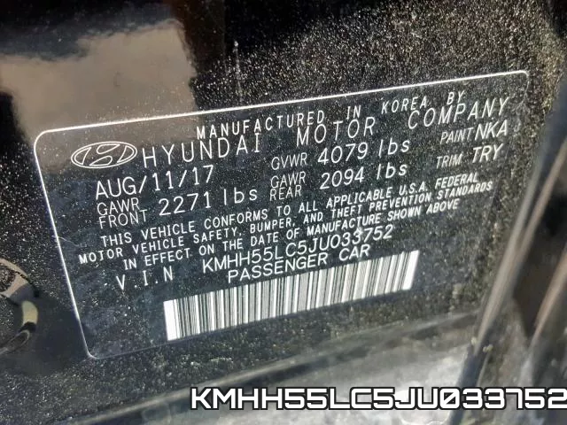 KMHH55LC5JU033752 фото 2