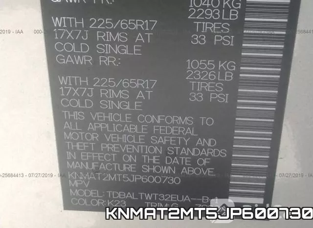 KNMAT2MT5JP600730 фото 10