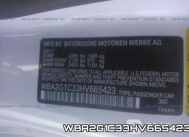 WBA2G1C33HV665423 фото 10