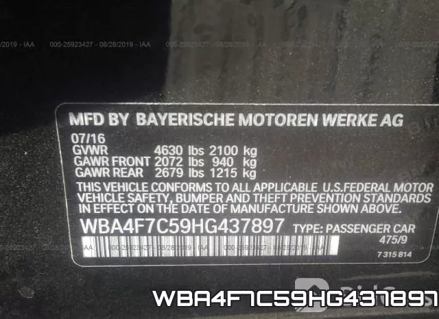WBA4F7C59HG437897 фото 10
