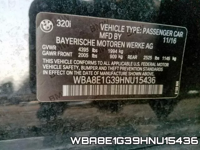 WBA8E1G39HNU15436 фото 2