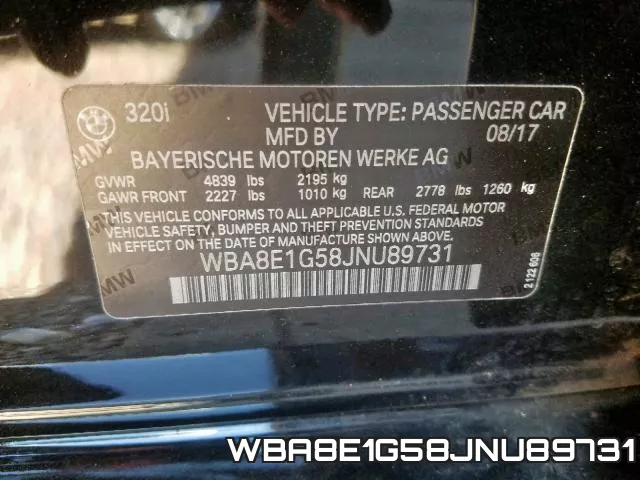 WBA8E1G58JNU89731 фото 2