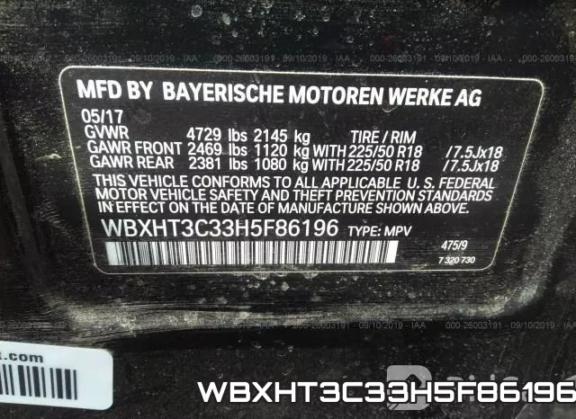WBXHT3C33H5F86196 фото 10