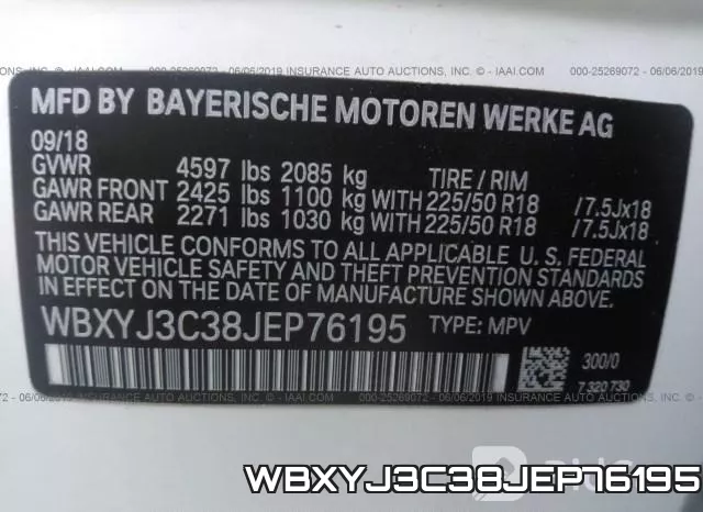 WBXYJ3C38JEP76195 фото 10