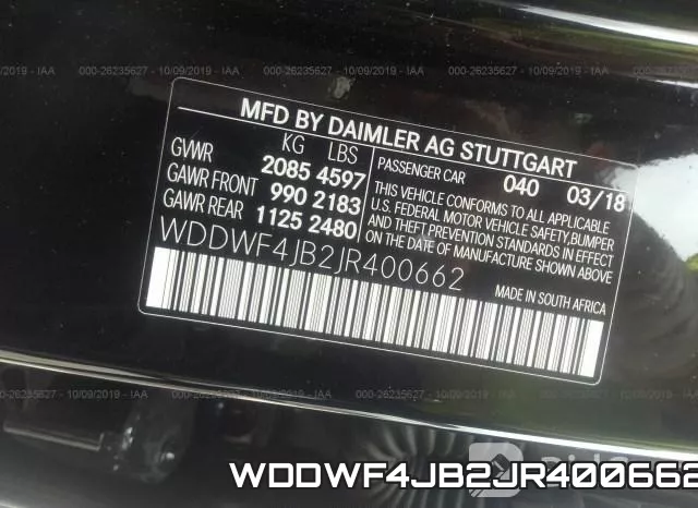 WDDWF4JB2JR400662 фото 10