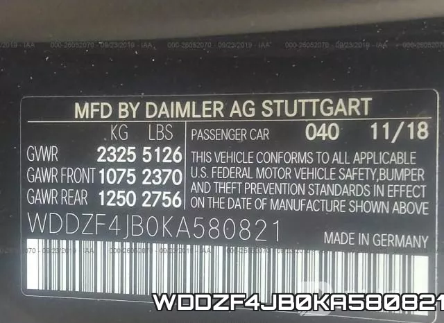 WDDZF4JB0KA580821 фото 10