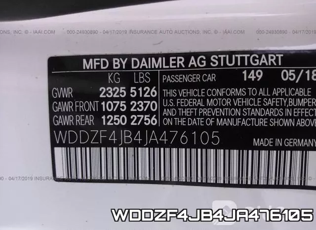 WDDZF4JB4JA476105 фото 10