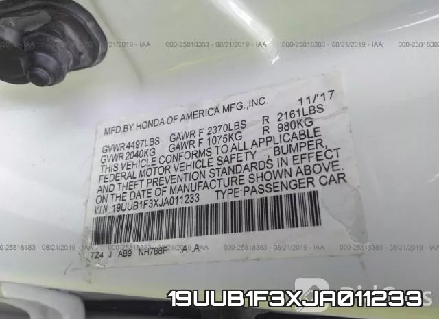 19UUB1F3XJA011233 фото 10