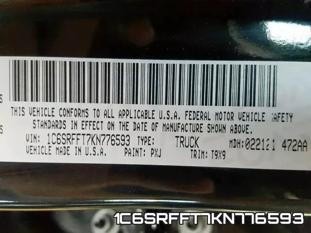 1C6SRFFT7KN776593 фото 2