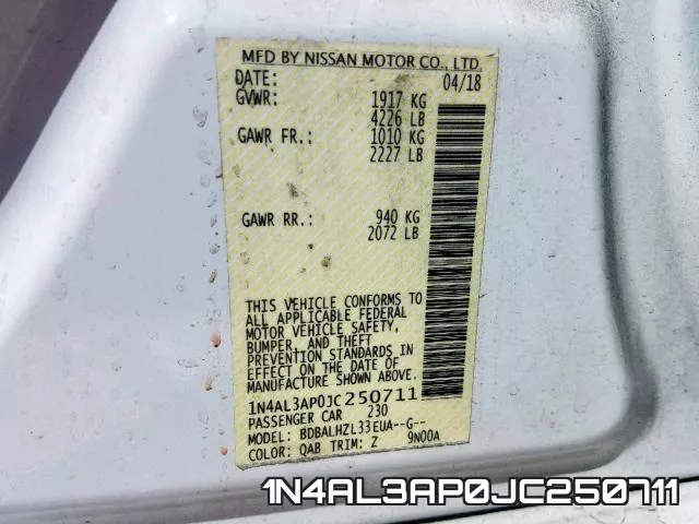 1N4AL3AP0JC250711 фото 2