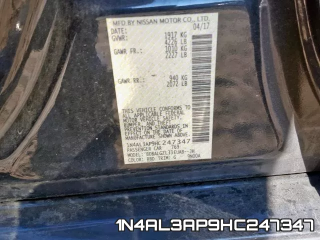 1N4AL3AP9HC247347 фото 2