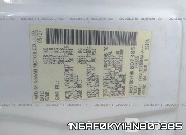 1N6AF0KY1HN807385 фото 10
