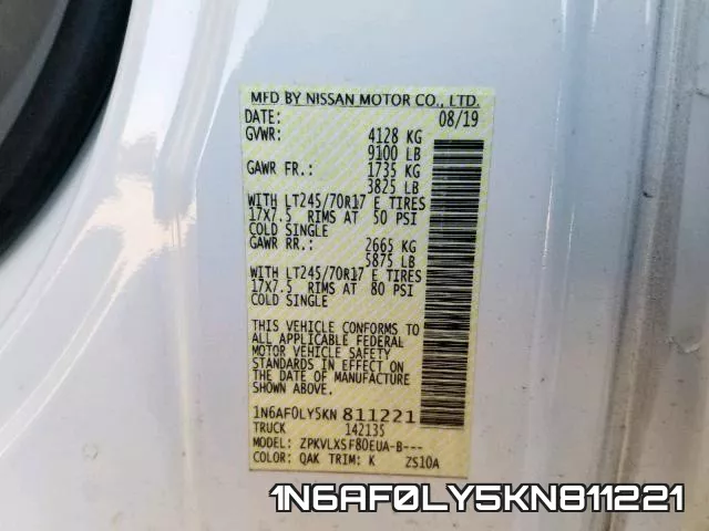 1N6AF0LY5KN811221 фото 2