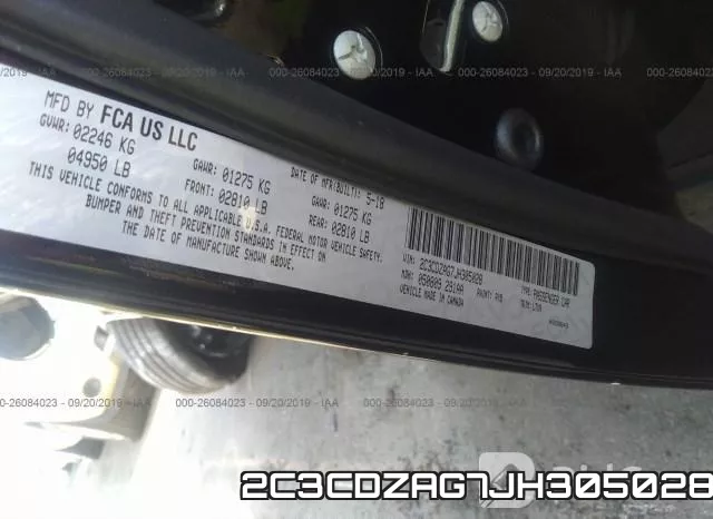 2C3CDZAG7JH305028 фото 10