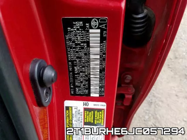 2T1BURHE6JC057294 фото 2
