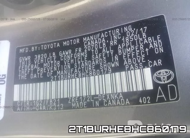 2T1BURHE8HC860179 фото 10