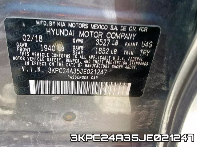 3KPC24A35JE021247 фото 2