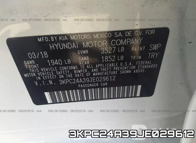 3KPC24A39JE029612 фото 10