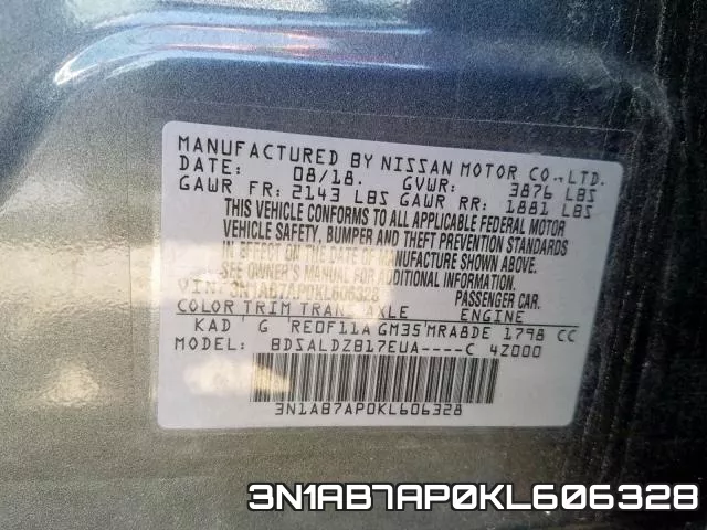3N1AB7AP0KL606328 фото 2