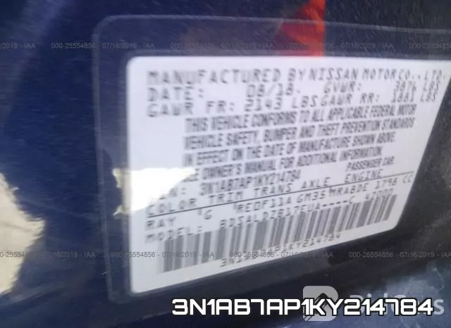 3N1AB7AP1KY214784 фото 10