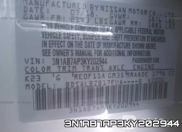 3N1AB7AP3KY202944 фото 10