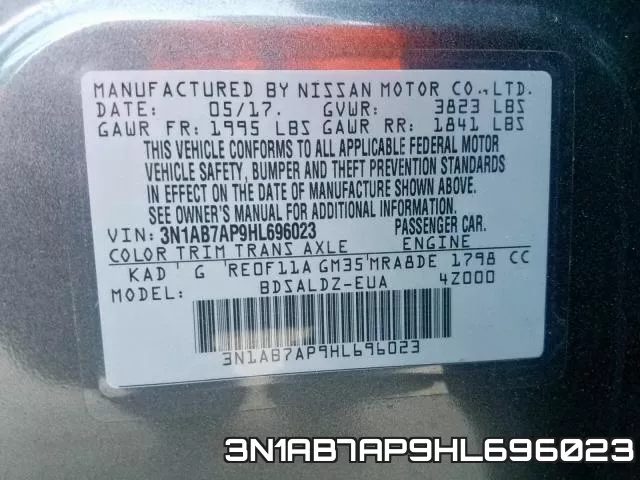 3N1AB7AP9HL696023 фото 2