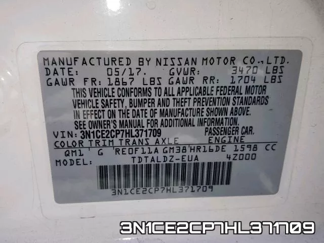 3N1CE2CP7HL371709 фото 2