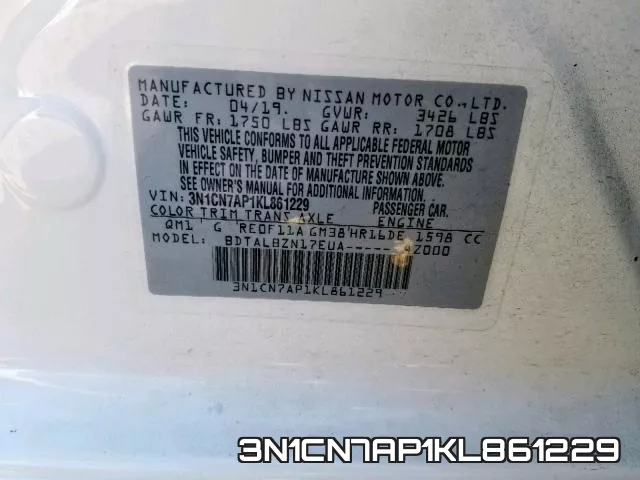 3N1CN7AP1KL861229 фото 2