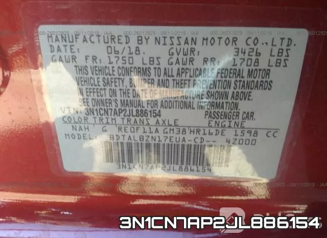 3N1CN7AP2JL886154 фото 10