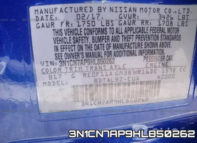 3N1CN7AP9HL850262 фото 10