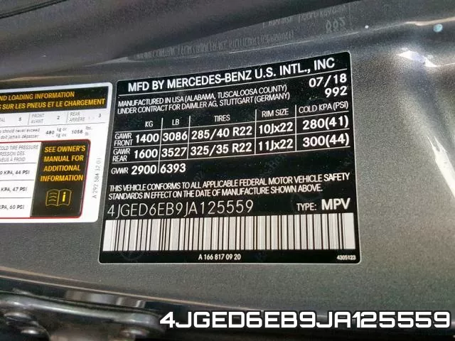 4JGED6EB9JA125559 фото 2