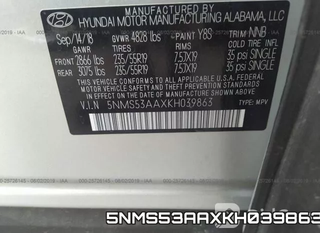 5NMS53AAXKH039863 фото 10