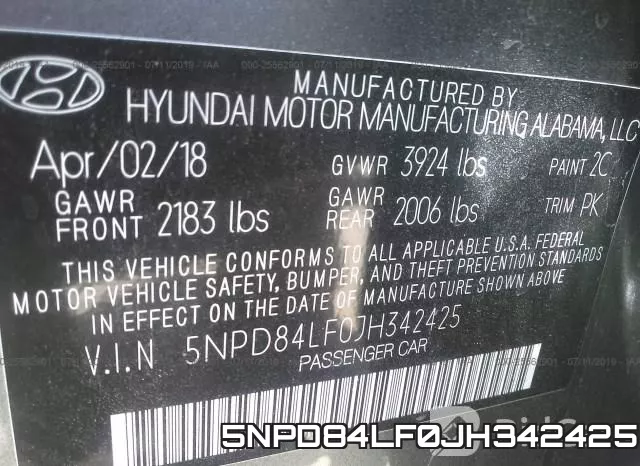 5NPD84LF0JH342425 фото 10