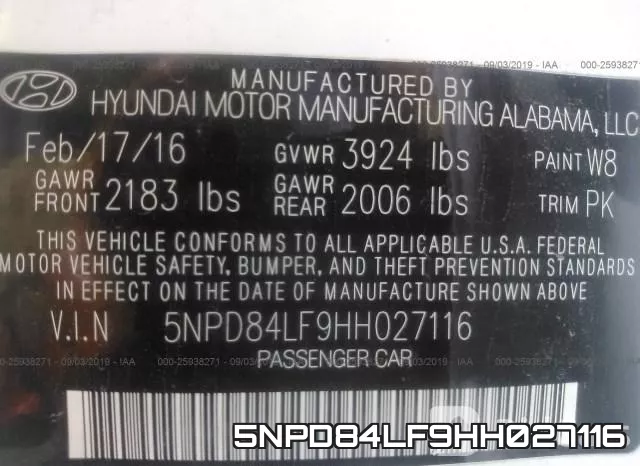 5NPD84LF9HH027116 фото 10
