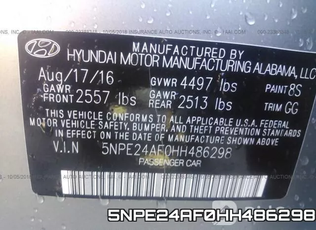 5NPE24AF0HH486298 фото 10