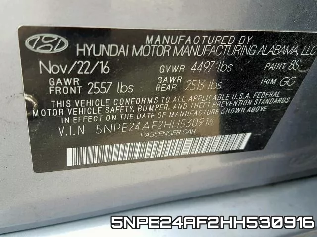 5NPE24AF2HH530916 фото 2