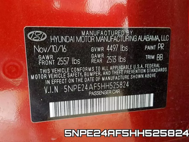 5NPE24AF5HH525824 фото 2