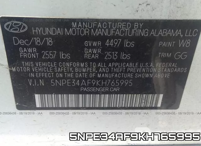 5NPE34AF9KH765995 фото 10