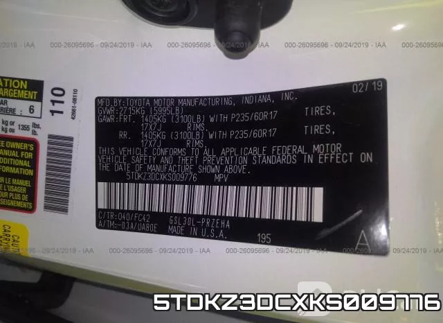 5TDKZ3DCXKS009776 фото 10