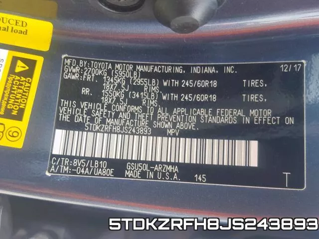 5TDKZRFH8JS243893 фото 2