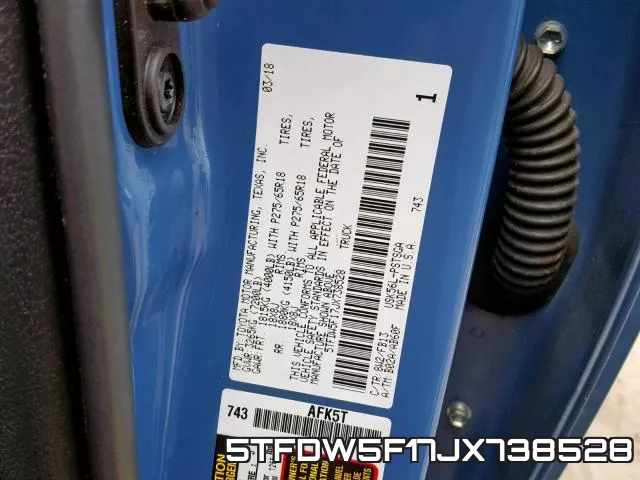 5TFDW5F17JX738528 фото 2