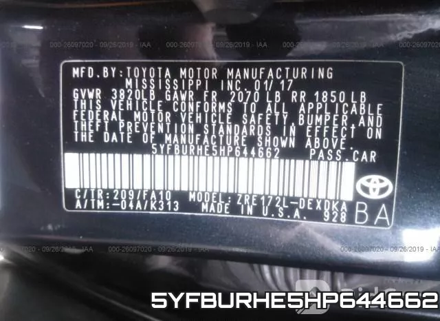 5YFBURHE5HP644662 фото 10