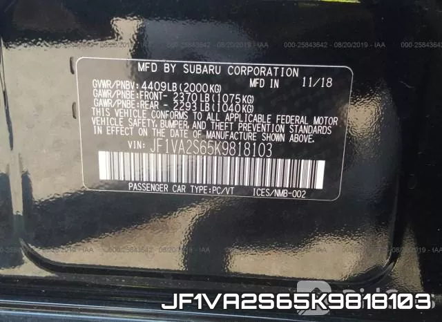 JF1VA2S65K9818103 фото 10